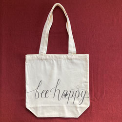 bee happy tote bag