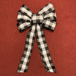 Black plaid ribbon