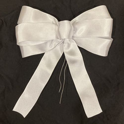 White satin bow